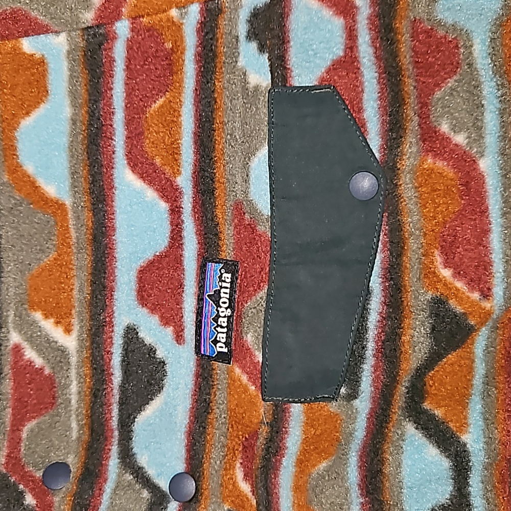 ~~Patagonia Synchilla 1/4 Snap-T Fleece Pullover – Striped Waves – Size Small~~ - Picture 3 of 5
